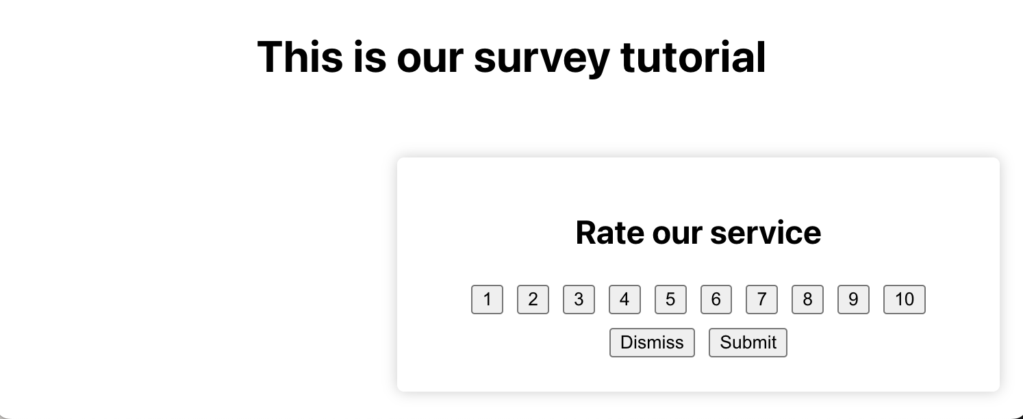 Custom survey UI